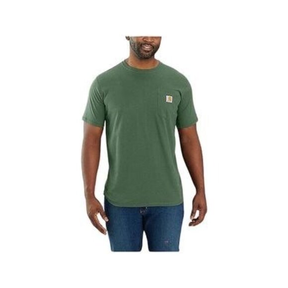 Carhartt Men’s Force Relaxed Fit Midweight Short-Sleeve Pocket T-Shirt 2XL Green - Picture 1 of 6